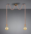 Lustra Rope, TRIO, 12x150 cm, 60W, 2x E27, metal, bronz antic