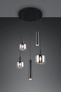 40x150 cm, Negru mat;Argintiu, Lustra