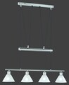 Lustra Stamina, TRIO, 80x14x180 cm, 40W, 4x E14, metal, nichel mat