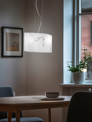 Lustra Spirelli, TRIO, 40x20x150 cm, 40W, 2x E27, metal, alb