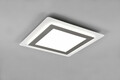 Plafoniera Morgan, TRIO, 45x45x4.2 cm, 46W, 1x SMD, metal, nichel mat/alb