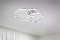 Plafoniera Winona, TRIO, 78x60x11.5 cm, 28W / 10W, 2x SMD, metal, nichel mat