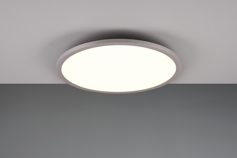 Plafoniera Yuma, TRIO, 40x5 cm, 20W / 3W, 2x SMD, metal, titaniu