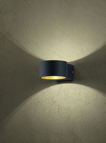 Aplica de perete Lacapo, TRIO, 10.5x6 cm, 4.3W, 1x SMD, metal, negru mat/auriu