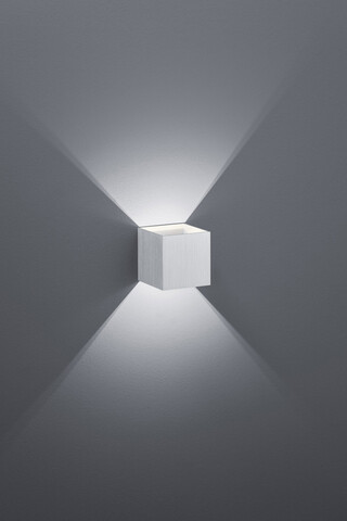 Aplica de perete Louis, TRIO, 10x10 cm, 4.3W, 1x SMD, aluminiu, argintiu lucios