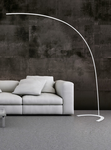 Lampadar Shanghai, TRIO, 65x210 cm, 18W, 1x SMD, metal, alb