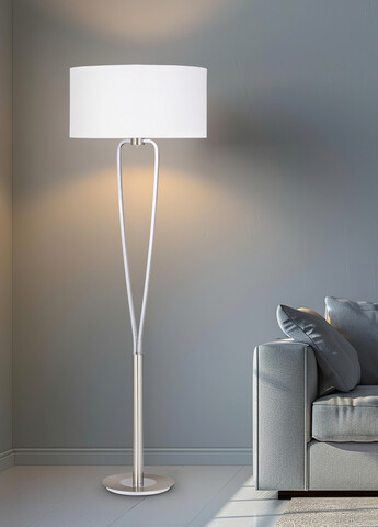 Lampadar Paris II, TRIO, 50x160 cm, 60W, 1x E27, metal, nichel mat