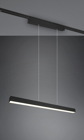 Lustra Paros, TRIO, 90x5x180 cm, 29W, 1x SMD, metal, negru mat