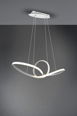 Lustra Sansa, RL, 80x26.5x150 cm, 28W, 1x SMD, metal, alb mat