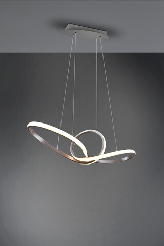 Lustra Sansa, RL, 80x26.5x150 cm, 28W, 1x SMD, metal, nichel mat