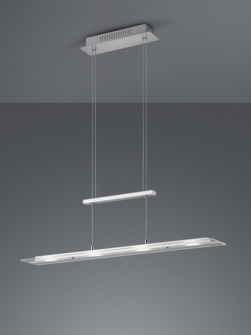 Lustra Milos, RL, 80x12x170 cm, 5W, 1x SMD, metal, nichel mat