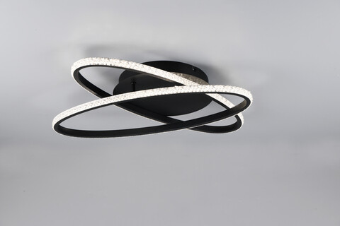 Plafoniera Lane, RL, 58x58x9 cm, 27W, 1x SMD, metal, negru mat