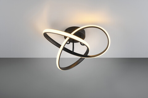 Plafoniera Meo, RL, 40x15 cm, 15W, 1x SMD, metal, negru mat