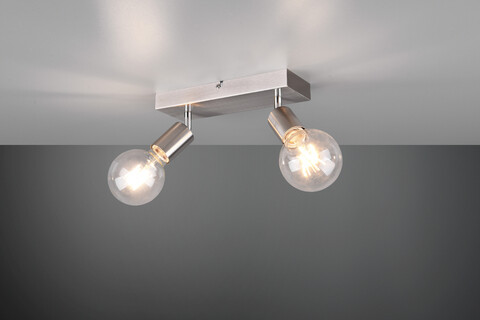 Plafoniera Vannes, RL, 26x9x12.5 cm, 40W, 2x E27, metal, nichel mat