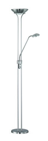 Lampadar Spock, RL, 25x180 cm, 19W / 5W, 2x SMD, metal, nichel mat