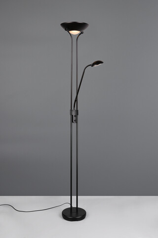 Lampadar Spock, RL, 25x180 cm, 19W / 5W, 2x SMD, metal, negru mat