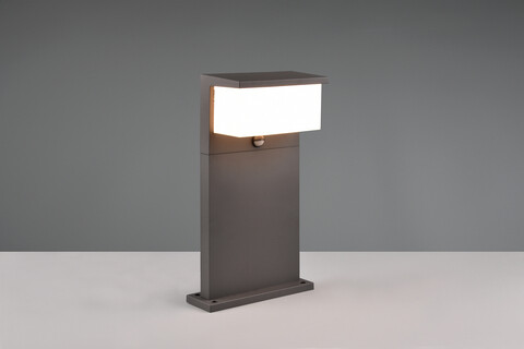 Lampadar de exterior cu senzor Nestos, TRIO, 26x45 cm, 13W, 1x SMD, aluminiu, antracit