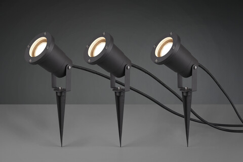 Lampadar de exterior Ubangi, TRIO, 9.5x11 cm, 10W, 3x GU10, aluminiu, antracit