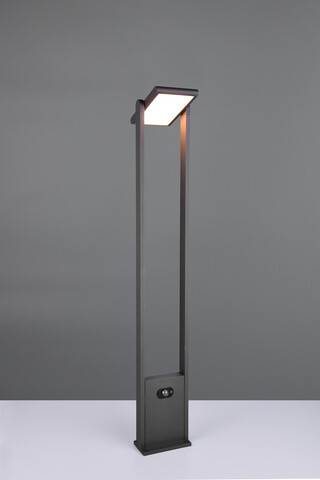 Lampadar de exterior cu senzor Malawi, TRIO, 15.5x101 cm, 5W, 1x SMD, aluminiu, antracit