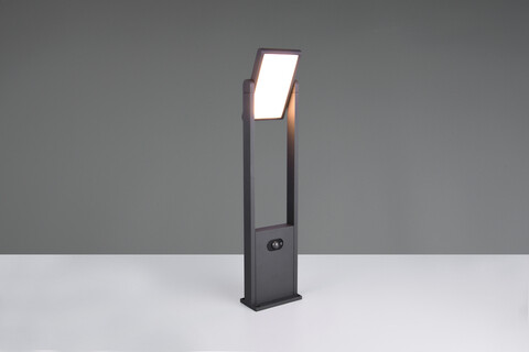 Lampadar de exterior cu senzor Malawi, TRIO, 15.5x61 cm, 5W, 1x SMD, aluminiu, antracit