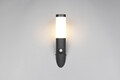 Aplica de perete pentru exterior cu senzor Trioto, TRIO, 7.5x17x39 cm, 25W, 1x E27, inox, negru mat/alb