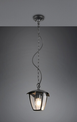 Lampa de gradina Venta, TRIO, 17x17x82 cm, 10W, 1x E27, aluminiu, negru mat