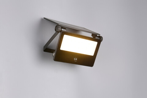 Aplica de perete pentru exterior cu senzor Moura, RL, 20.5x15.5x17.5 cm, 18W, 1x SMD, aluminiu, negru mat