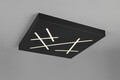 Plafoniera Snip, TRIO, 50x50x5 cm, 24W, 1x SMD, metal, negru mat