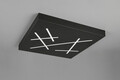Plafoniera Snip, TRIO, 50x50x5 cm, 24W, 1x SMD, metal, negru mat