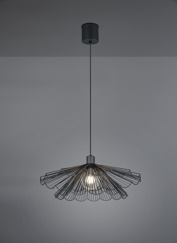 Lustra Margarita, RL, 50x50x150 cm, 60W, 1x E27, metal, negru mat