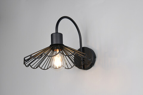 Aplica de perete Margarita, RL, 33x25x21.5 cm, 40W, 1x E27, metal, negru mat