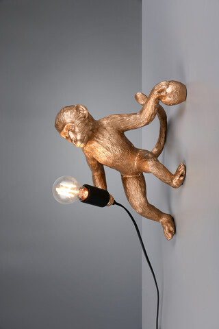 Lampa de masa Louy, RL, 35x20x36.5 cm, 15W, 1x E27, polirasina, auriu