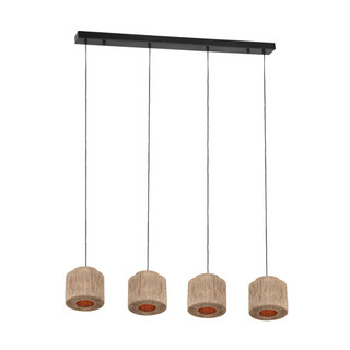 121x20.5x150 cm, Negru mat;Bej, Lustra