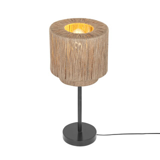 21x45 cm, Negru mat;Bej, Lampa de masa