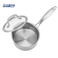 Semioala cu capac Atomic3, Cooking by Heinner, 16x8.5 cm, 1.6 L, inox/sticla, argintiu