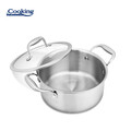 Semioala cu capac Atomic3, Cooking by Heinner, 20x10 cm, 2.8 L, inox/sticla, argintiu