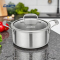Semioala cu capac Atomic3, Cooking by Heinner, 20x10 cm, 2.8 L, inox/sticla, argintiu