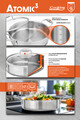 Semioala cu capac Atomic3, Cooking by Heinner, 20x10 cm, 2.8 L, inox/sticla, argintiu