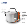 Semioala cu capac Atomic3, Cooking by Heinner, 24x12 cm, 5 L, inox/sticla, argintiu