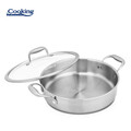 Cratita cu capac Atomic3, Cooking by Heinner, 26x7 cm, 3.5 L, inox/sticla, argintiu
