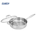 Tigaie adanca cu capac Atomic3, Cooking by Heinner, 28x7.5 cm, 4.2 L, inox/sticla, argintiu