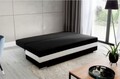 Canapea extensibila 3 locuri ELTAP, Calia, 195x86x83 cm, lemn/poliester, negru/alb