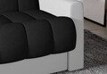 Canapea extensibila 3 locuri ELTAP, Garett, 212x85x90 cm, lemn/poliester, negru/alb