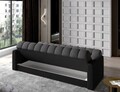 Canapea extensibila 3 locuri ELTAP, Garett, 212x85x90 cm, lemn/poliester, gri inchis/negru