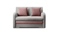 Canapea extensibila 2 locuri ELTAP, Ario, 130x103x85 cm, lemn/poliester, gri deschis/roz