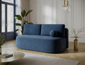 Canapea extensibila 2 locuri ELTAP, Lilana, 193x96x93 cm, lemn/poliester, albastru