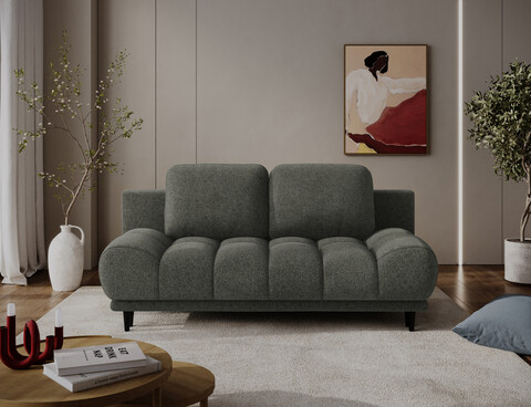 Canapea extensibila 2 locuri ELTAP, Guavio, 210x77x97 cm, lemn/poliester, verde olive