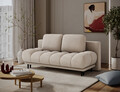 Canapea extensibila 2 locuri ELTAP, Guavio, 210x77x97 cm, lemn/poliester, bej inchis