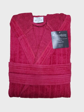 Halat de baie cu gluga, ET 2000 IMPEX, L/XL, bumbac, rosu