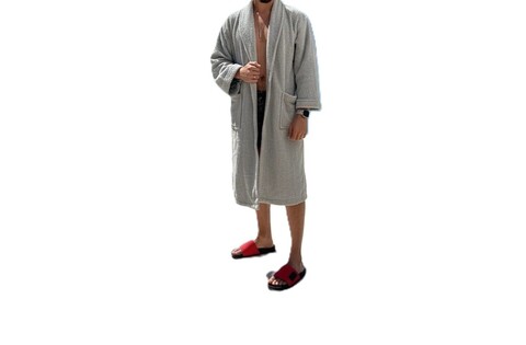 Halat de baie Terry, ET 2000 IMPEX, L/XL, bumbac, gri